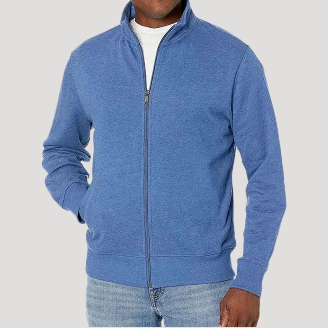 Zip-Jacke mit Stehkragen Herren | Durchgehender Reißverschluss | Seitentaschen | Leicht