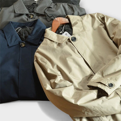 Kurzmantel Herren | Knopfleiste | Wetterfest | Gefüttert-Chaps Herrenmode