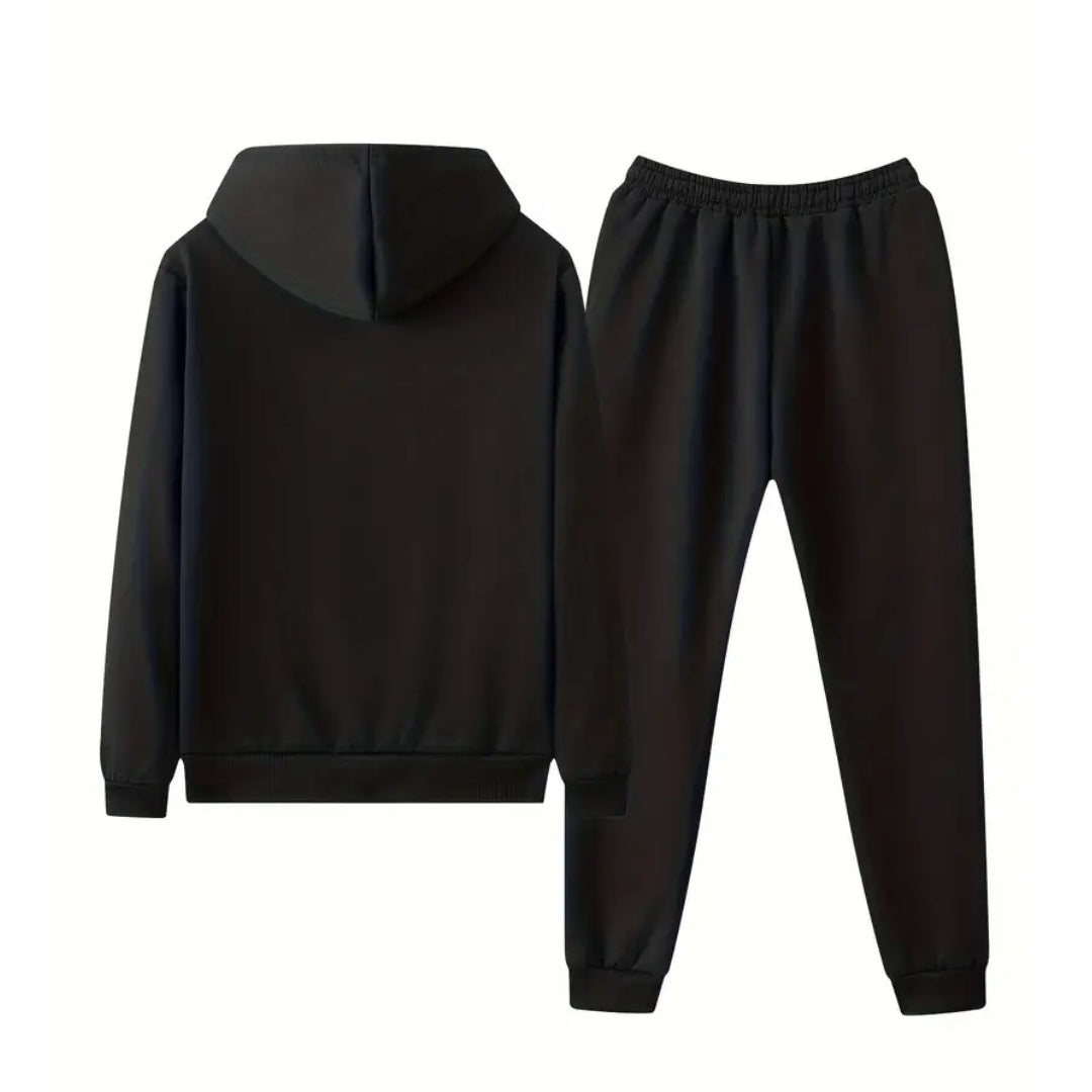 Trainingsanzug Herren mit Fleecefutter | Kapuzenjacke | Reißverschluss-Chaps Herrenmode