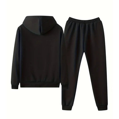 Trainingsanzug Herren mit Fleecefutter | Kapuzenjacke | Reißverschluss-Chaps Herrenmode