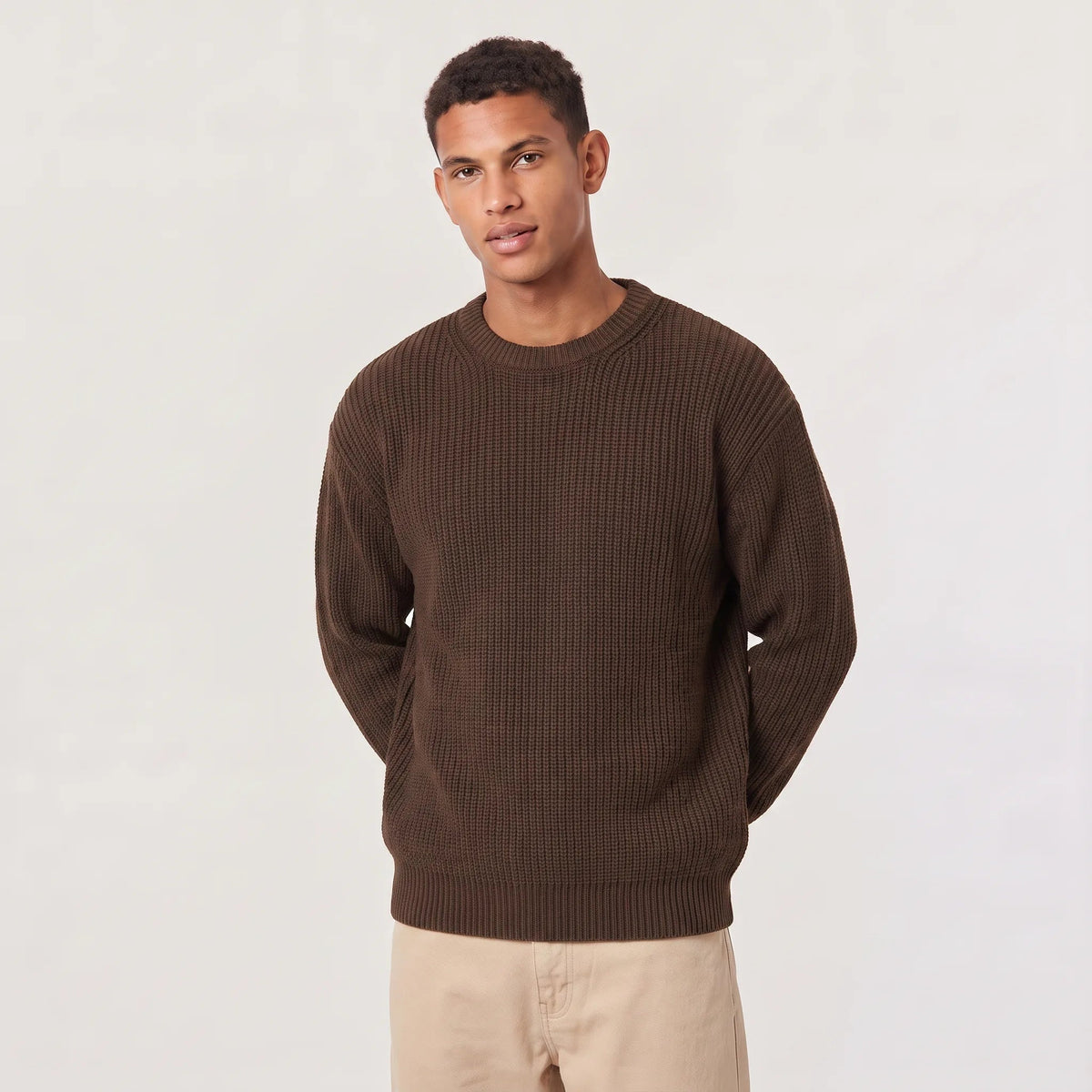 Rippstrick Pullover Herren | Rundhals | Regular Fit