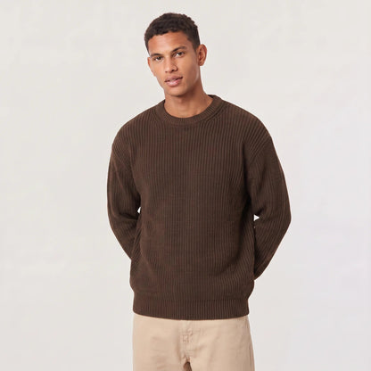 Rippstrick Pullover Herren | Rundhals | Regular Fit