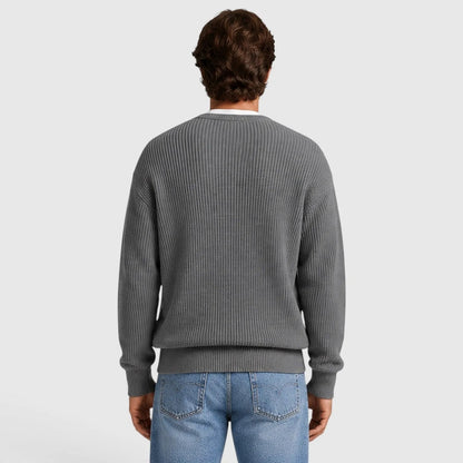 Strickjacke mit Reißverschluss Herren | Rundhals | Rippstrick | Taschen