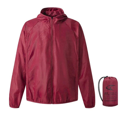 Windbreaker Herren | Packbar | Wasserabweisend | Kapuze-Bordeaux-M-Chaps Herrenmode