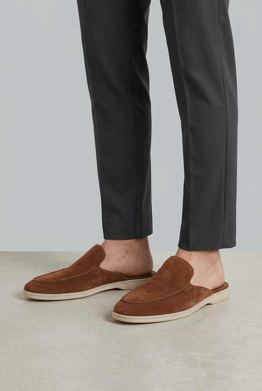 Pantoletten Herren | Offene Ferse | Leicht-Chaps Herrenmode