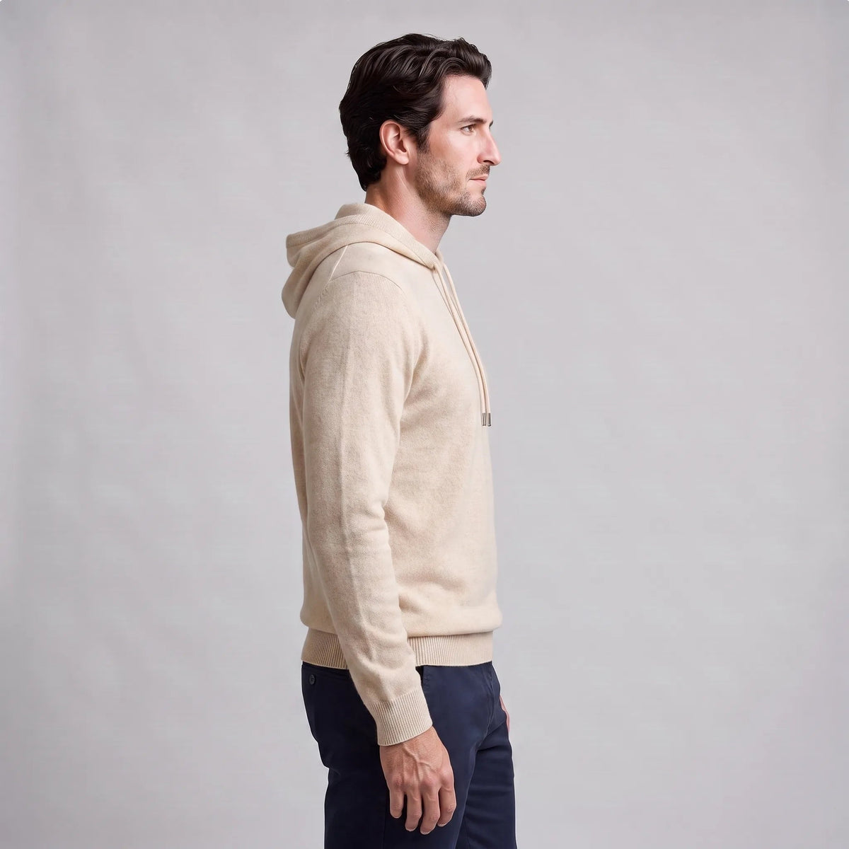 Strick Hoodie Herren | Feinstrick | Kordelzug | Regular Fit