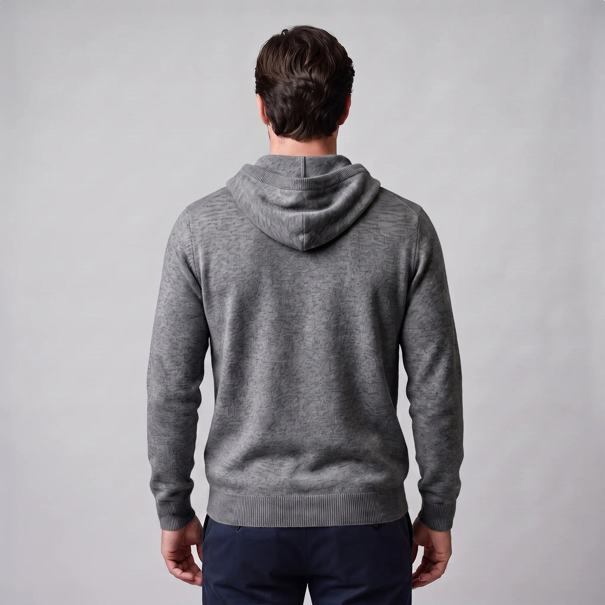 Strick Hoodie Herren | Feinstrick | Kordelzug | Regular Fit