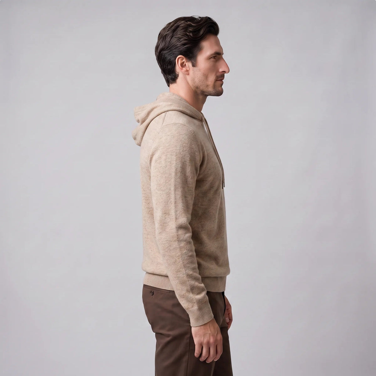 Strick Hoodie Herren | Feinstrick | Kordelzug | Regular Fit