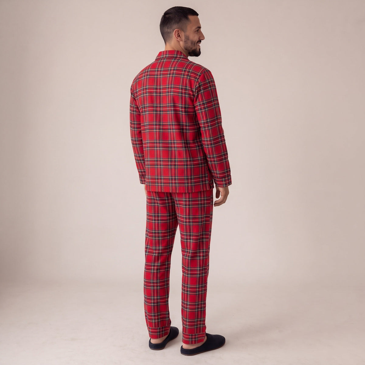 Flanell Schlafanzug Herren | Karomuster | 3 Farben