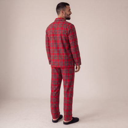 Flanell Schlafanzug Herren | Karomuster | 3 Farben