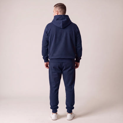 Hausanzug Herren mit Hoodie | Jogginghose | Marineblau-Chaps Herrenmode