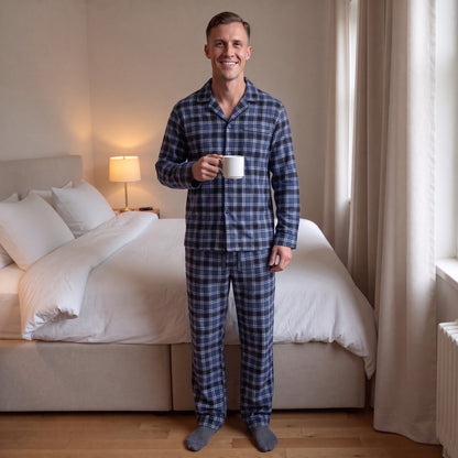 Pyjama Herren aus Flanell | Karomuster | 3 Farben