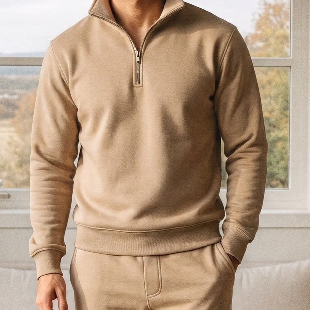 Halfzip Trainingsanzug Herren | Sweatshirt und Jogginghose | 4 Farben