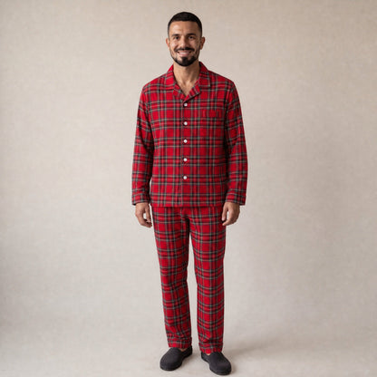 Flanell Schlafanzug Herren | Karomuster | 3 Farben