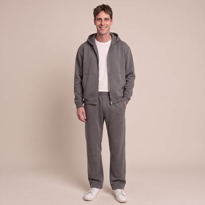Jogginganzug Herren mit Carpenter Hose | Zip Hoodie | Dunkelgrau