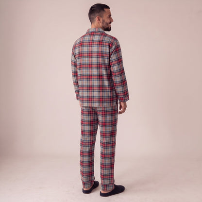Flanell Schlafanzug Herren | Karomuster | 3 Farben