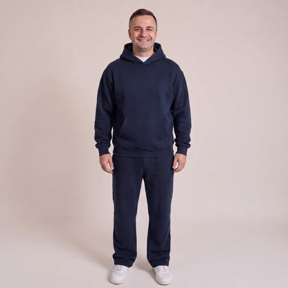 Jogginganzug Herren mit Offenem Saum | Hoodie | 3 Farben-Marineblau-XS-Chaps Herrenmode