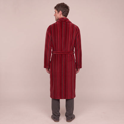 Gestreifter Bademantel Herren | Korallenfleece | 2 Farben