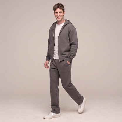Jogginganzug Herren mit Carpenter Hose | Zip Hoodie | Dunkelgrau
