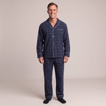 Pyjama Herren aus Flanell | Karomuster | 3 Farben