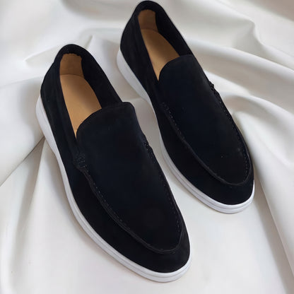 Wildleder-Loafer – Bequeme Slipper für Herren mit Gummisohle