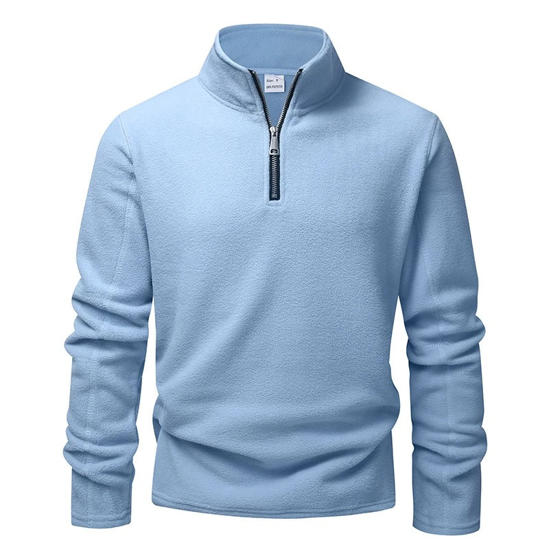 Troyer Herren | Fleece | Halber Reißverschluss | Stehkragen