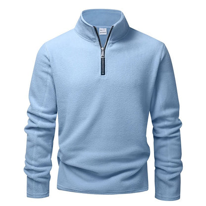 Troyer Herren | Fleece | Halber Reißverschluss | Stehkragen