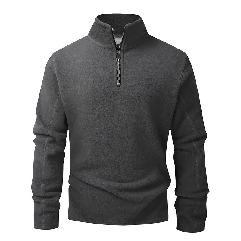 Troyer Herren | Fleece | Halber Reißverschluss | Stehkragen