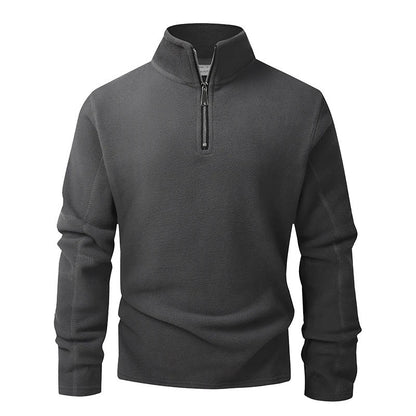 Troyer Herren | Fleece | Halber Reißverschluss | Stehkragen