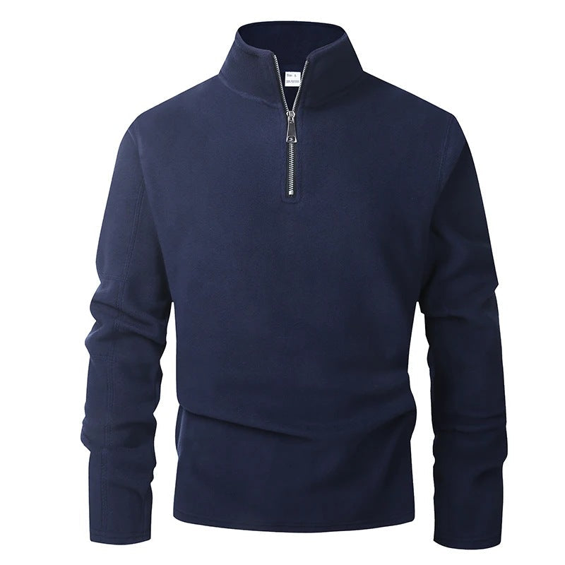Troyer Herren | Fleece | Halber Reißverschluss | Stehkragen