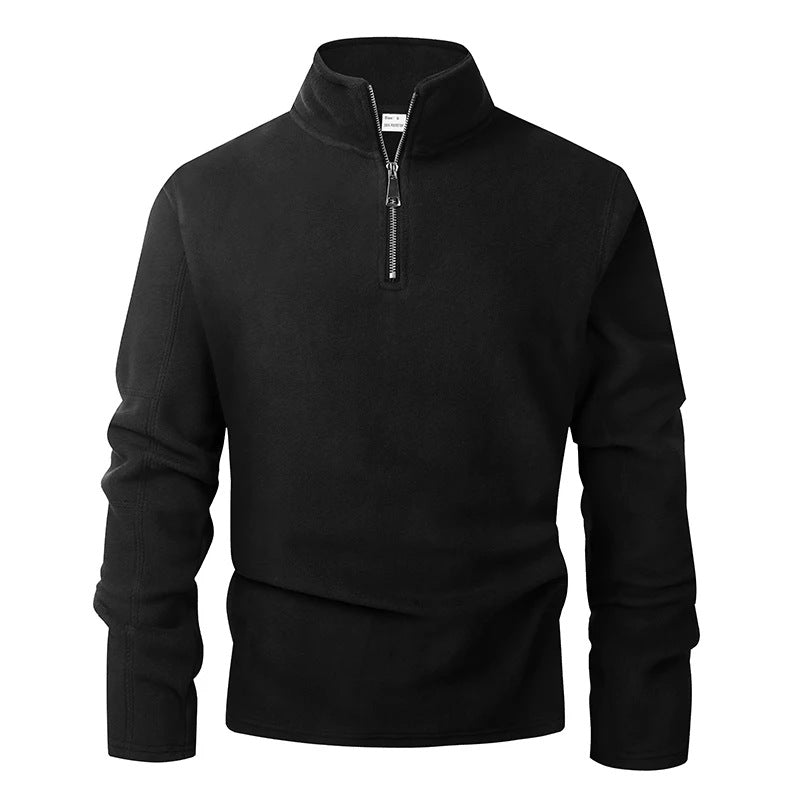 Troyer Herren | Fleece | Halber Reißverschluss | Stehkragen