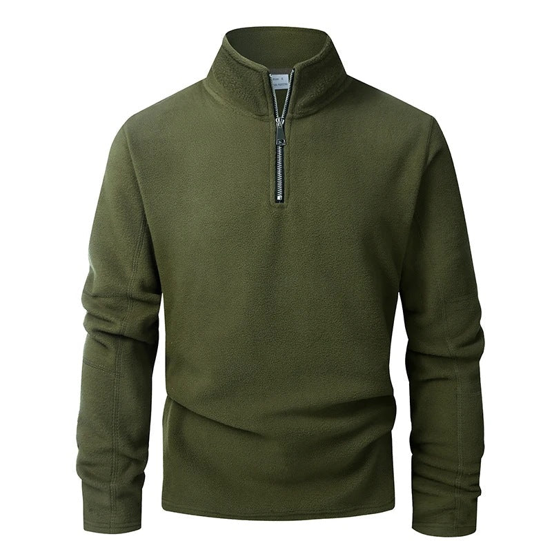 Troyer Herren | Fleece | Halber Reißverschluss | Stehkragen