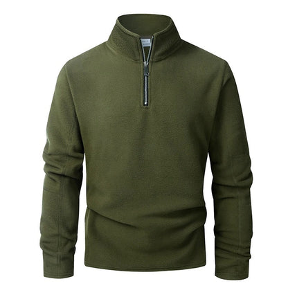 Troyer Herren | Fleece | Halber Reißverschluss | Stehkragen