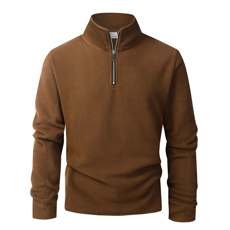 Troyer Herren | Fleece | Halber Reißverschluss | Stehkragen