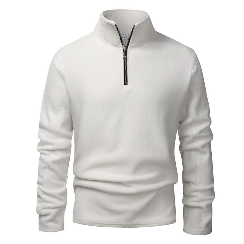 Troyer Herren | Fleece | Halber Reißverschluss | Stehkragen