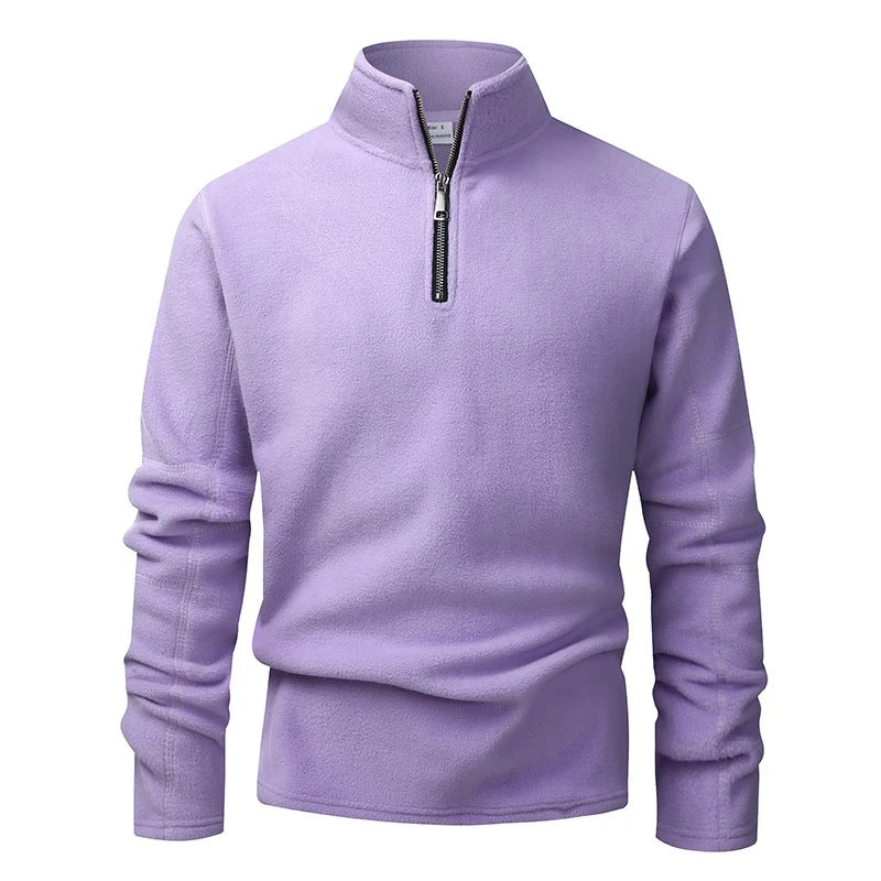 Troyer Herren | Fleece | Halber Reißverschluss | Stehkragen