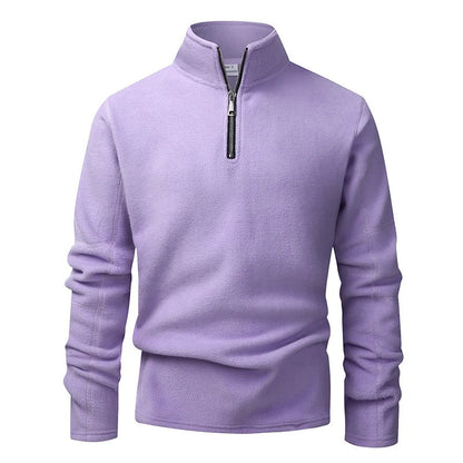 Troyer Herren | Fleece | Halber Reißverschluss | Stehkragen