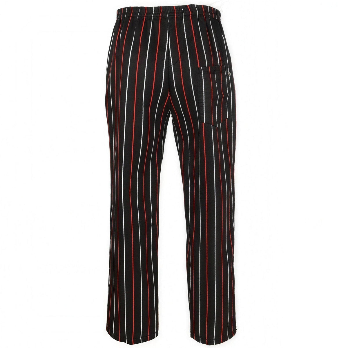 Kochhose Herren | Gummizug | Seitentaschen | Baumwollmischung-Rot gestreift-S-Chaps Herrenmode