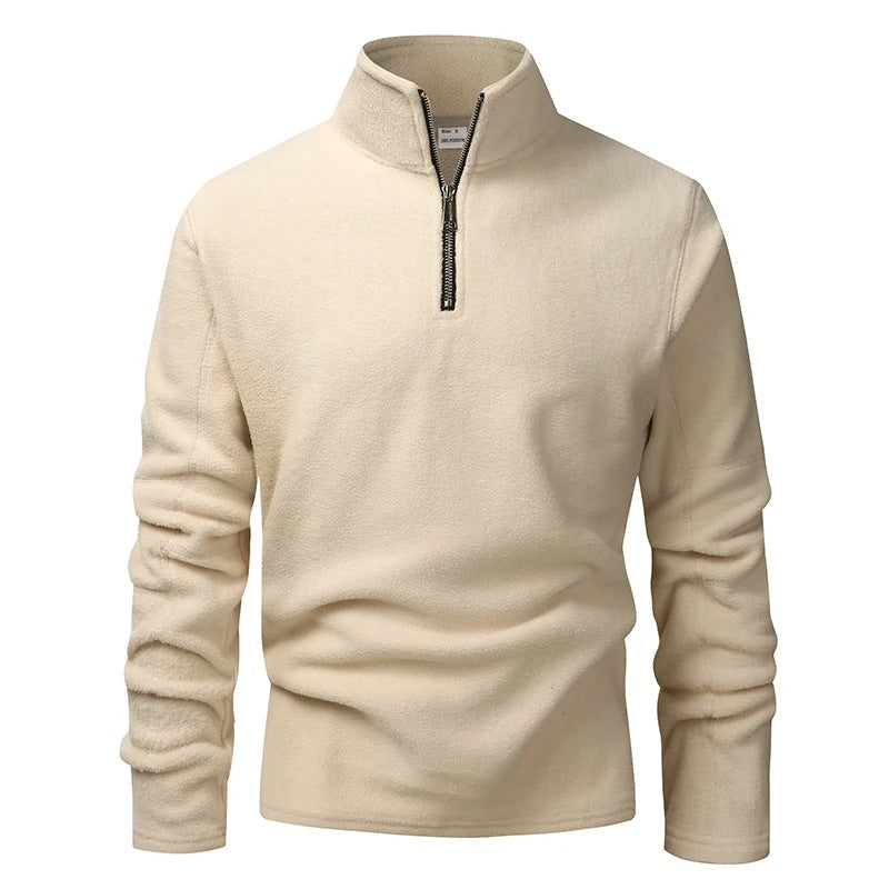 Troyer Herren | Fleece | Halber Reißverschluss | Stehkragen