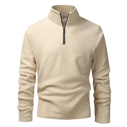 Troyer Herren | Fleece | Halber Reißverschluss | Stehkragen