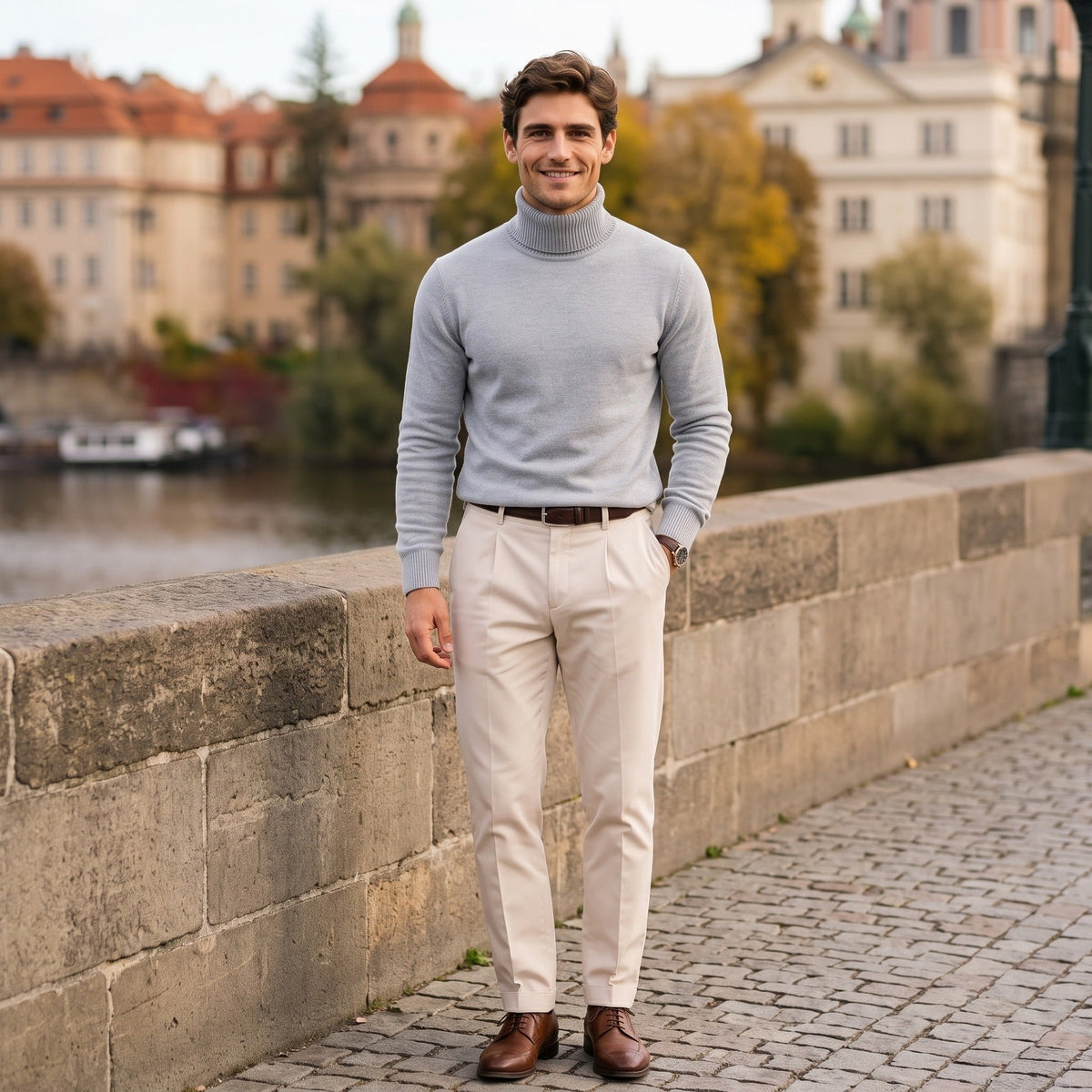 Rolli Herren | Rippkragen | Regular Fit | Feinstrick