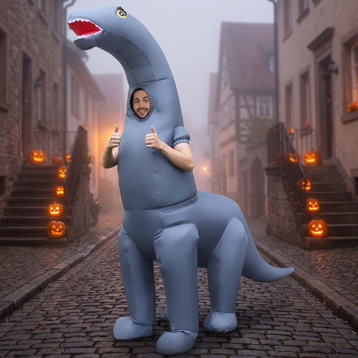 Aufblasbares Dinosaurier Kostüm | Langhals | Erwachsene