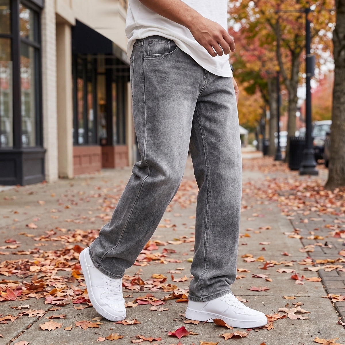 Baggy Jeans Herren | Weite Passform | Used Look-Chaps Herrenmode