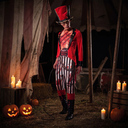 Zirkusdirektor Kostüm | Zombie | Frack Overall | Zylinder-Chaps Herrenmode