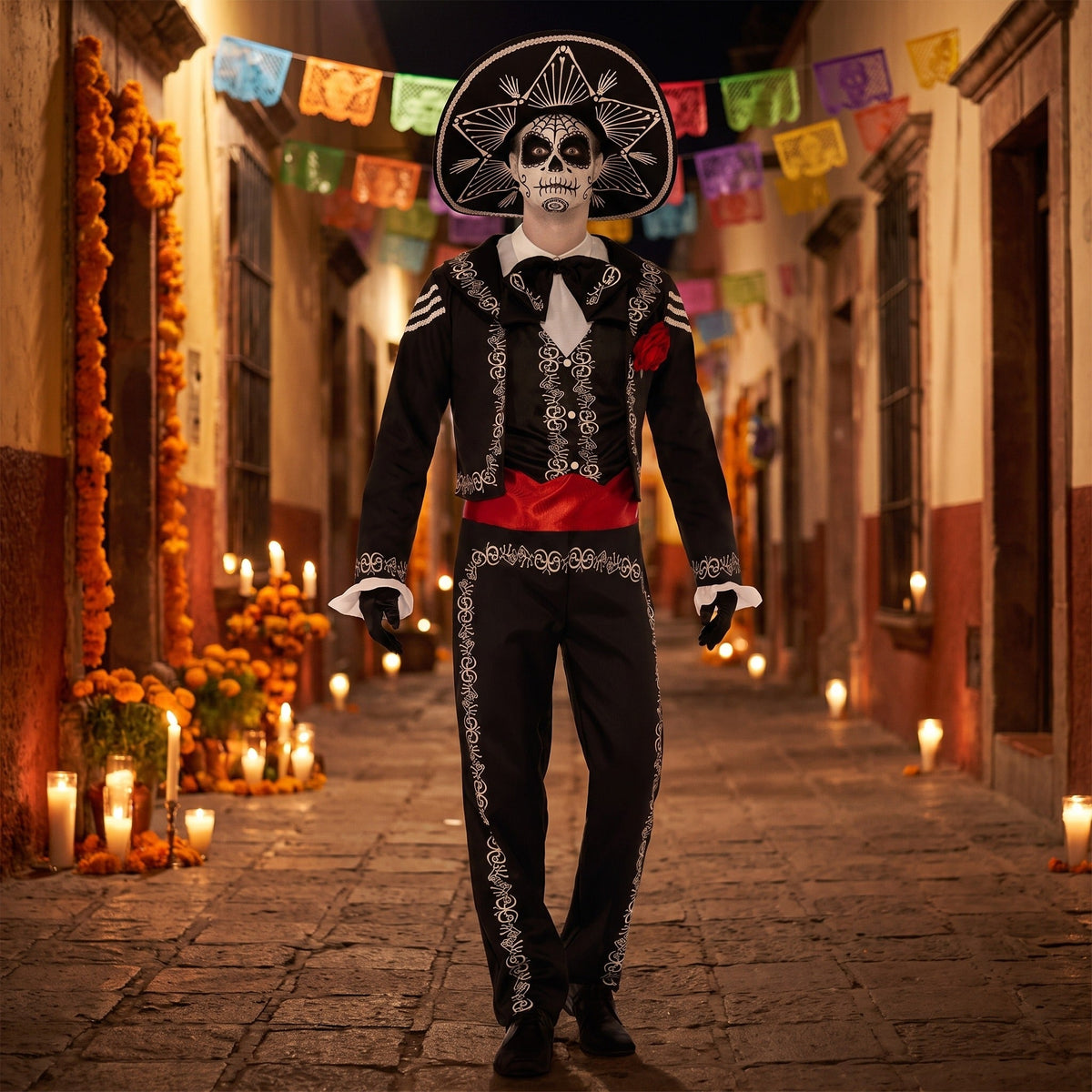 Dia de los Muertos Kostüm Herren | Sombrero | Jacke | Hose-Chaps Herrenmode