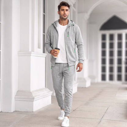 Jogginganzug Herren mit Reißverschlusstaschen | Zip Hoodie | 4 Farben