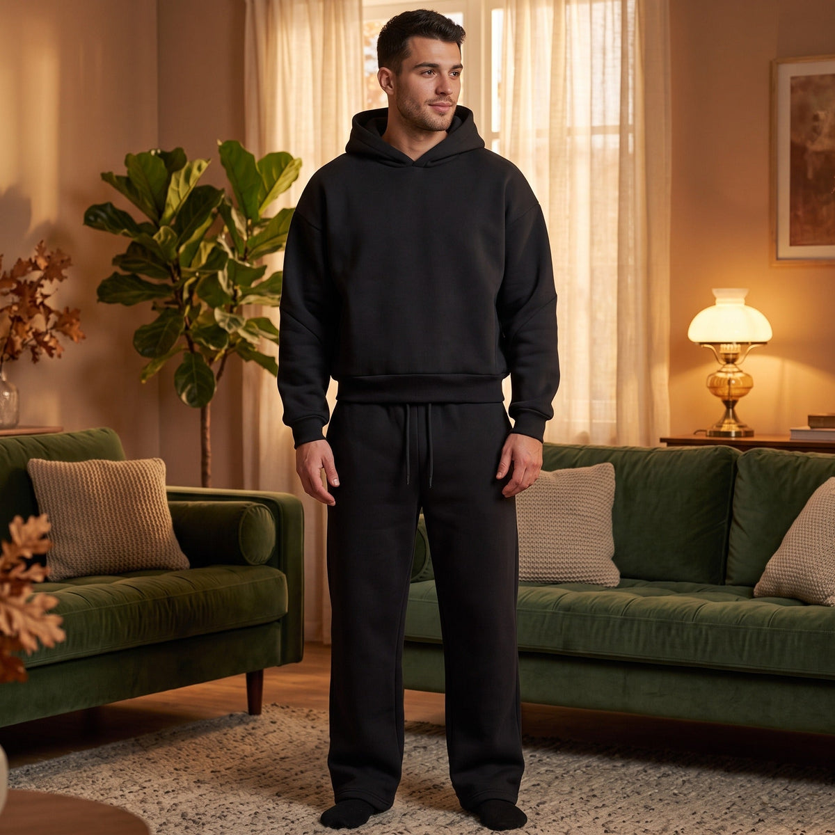 Oversized Jogginganzug Herren | Hoodie und Weite Jogginghose | 6 Farben-Chaps Herrenmode