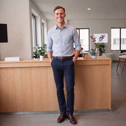 Stretch Chinohose Herren | Baumwolle | Gerades Bein