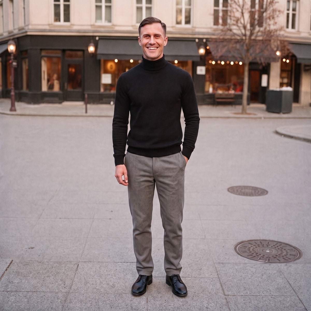 Feinstrick Rollkragenpullover Herren | Regular Fit | Zeitlos