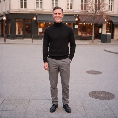 Feinstrick Rollkragenpullover Herren | Regular Fit | Zeitlos